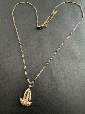 Stainless steel Gold Sailboat Pendant Necklace